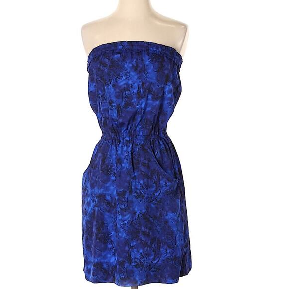 Urban Outfitters Staring at Stars sleeveless strapless purple blue tie dye dress - Picture 1 of 8